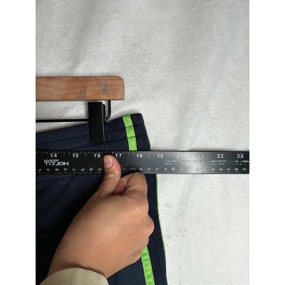 NFL Team Apparel Seattle Seahawks Sweatpants Navy Blue Green Mens XL Cropped - Picture 6 of 16
